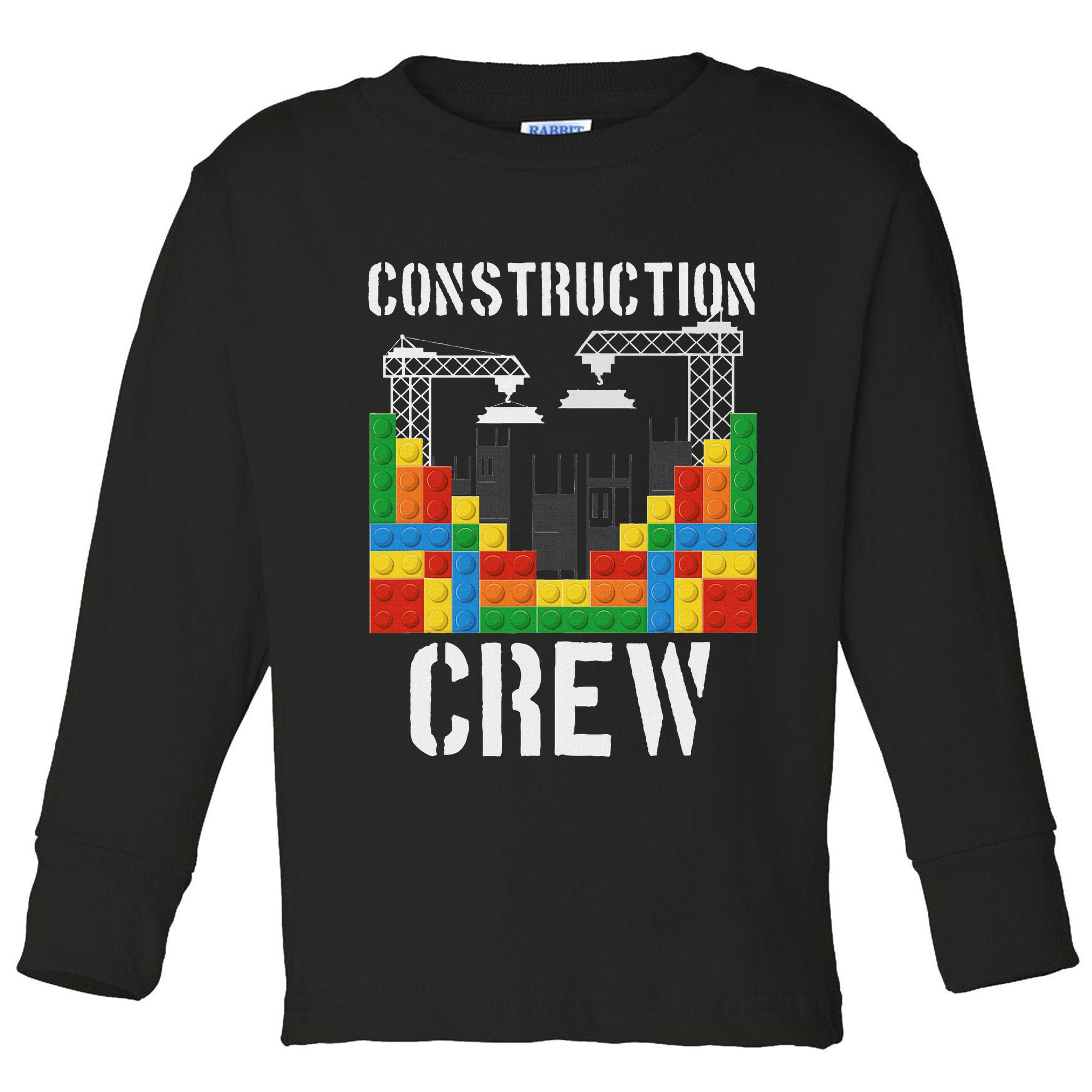 Construction Crew Master Builder Bricklayer Building Blocks Toddler Long Sleeve Shirt