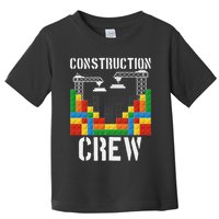 Construction Crew Master Builder Bricklayer Building Blocks Toddler T-Shirt