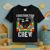Construction Crew Master Builder Bricklayer Building Blocks Toddler T-Shirt
