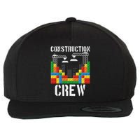 Construction Crew Master Builder Bricklayer Building Blocks Wool Snapback Cap
