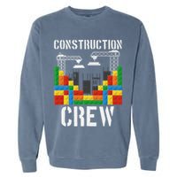 Construction Crew Master Builder Bricklayer Building Blocks Garment-Dyed Sweatshirt