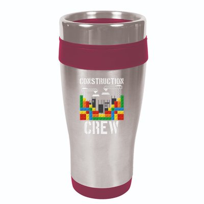 Construction Crew Master Builder Bricklayer Building Blocks 16oz Travel Tumbler