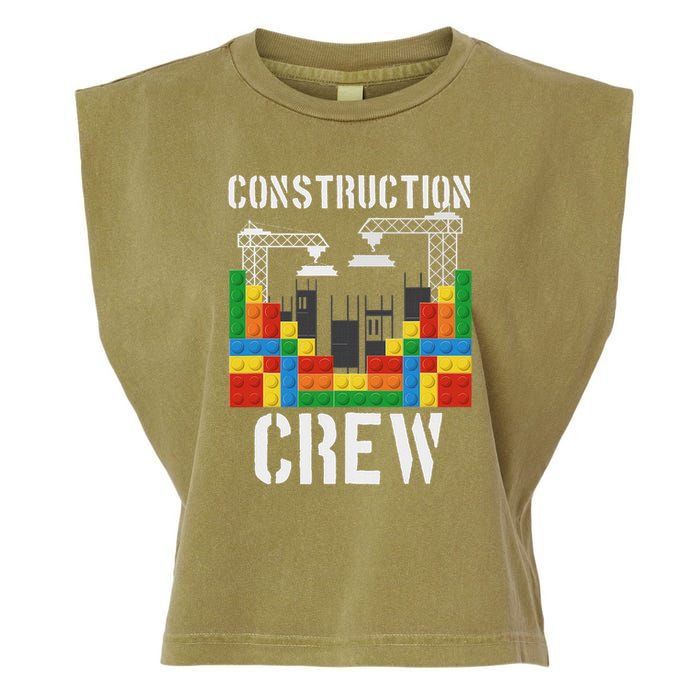 Construction Crew Master Builder Bricklayer Building Blocks Garment-Dyed Women's Muscle Tee