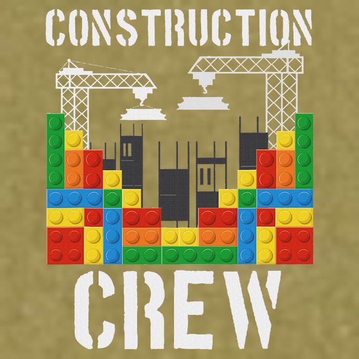 Construction Crew Master Builder Bricklayer Building Blocks Garment-Dyed Women's Muscle Tee