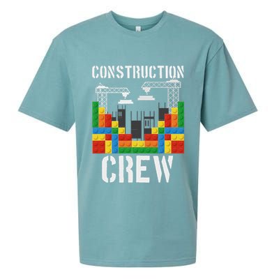 Construction Crew Master Builder Bricklayer Building Blocks Sueded Cloud Jersey T-Shirt