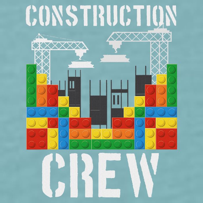 Construction Crew Master Builder Bricklayer Building Blocks Sueded Cloud Jersey T-Shirt