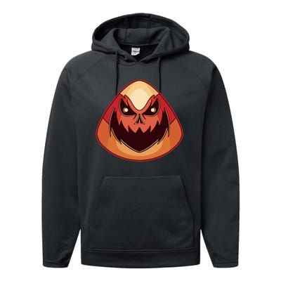 Candy Corn Monster Halloween Performance Fleece Hoodie