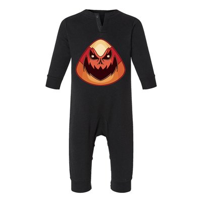 Candy Corn Monster Halloween Infant Fleece One Piece