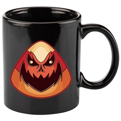 Candy Corn Monster Halloween 11oz C Handle Ceramic Mug