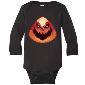 Candy Corn Monster Halloween Baby Long Sleeve Bodysuit