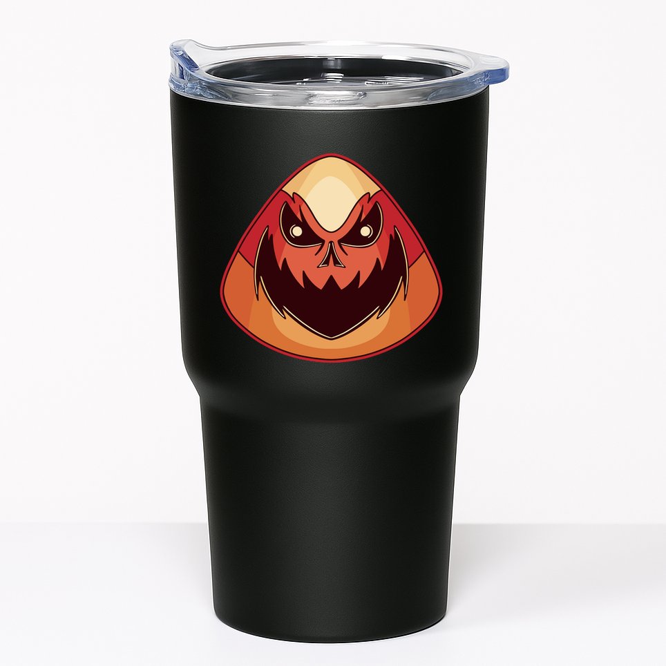 Candy Corn Monster Halloween Tumbler