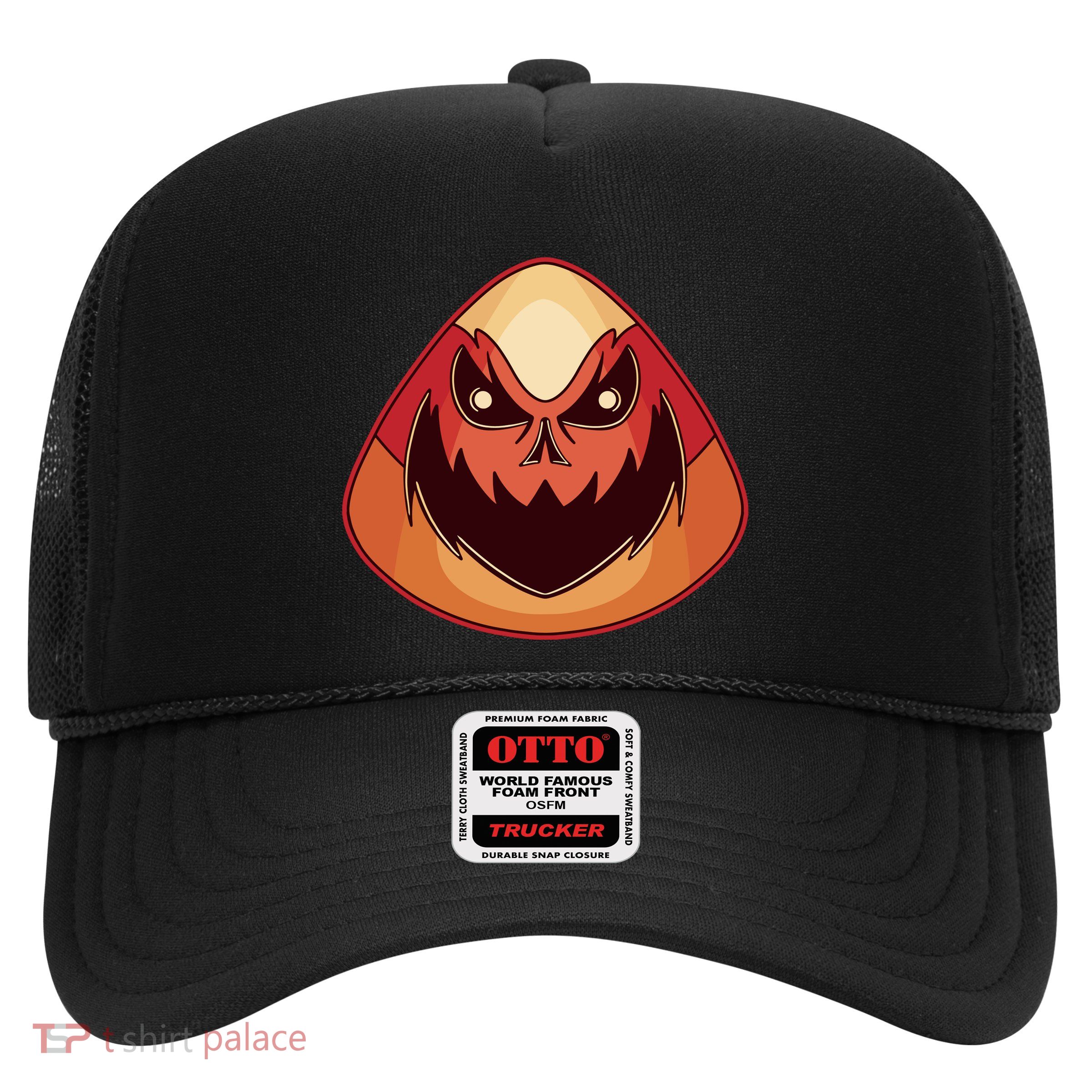 Candy Corn Monster Halloween Trucker Hat
