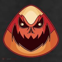 Candy Corn Monster Halloween Trucker Hat