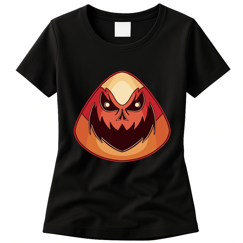 Candy Corn Monster Halloween Womens T-Shirt