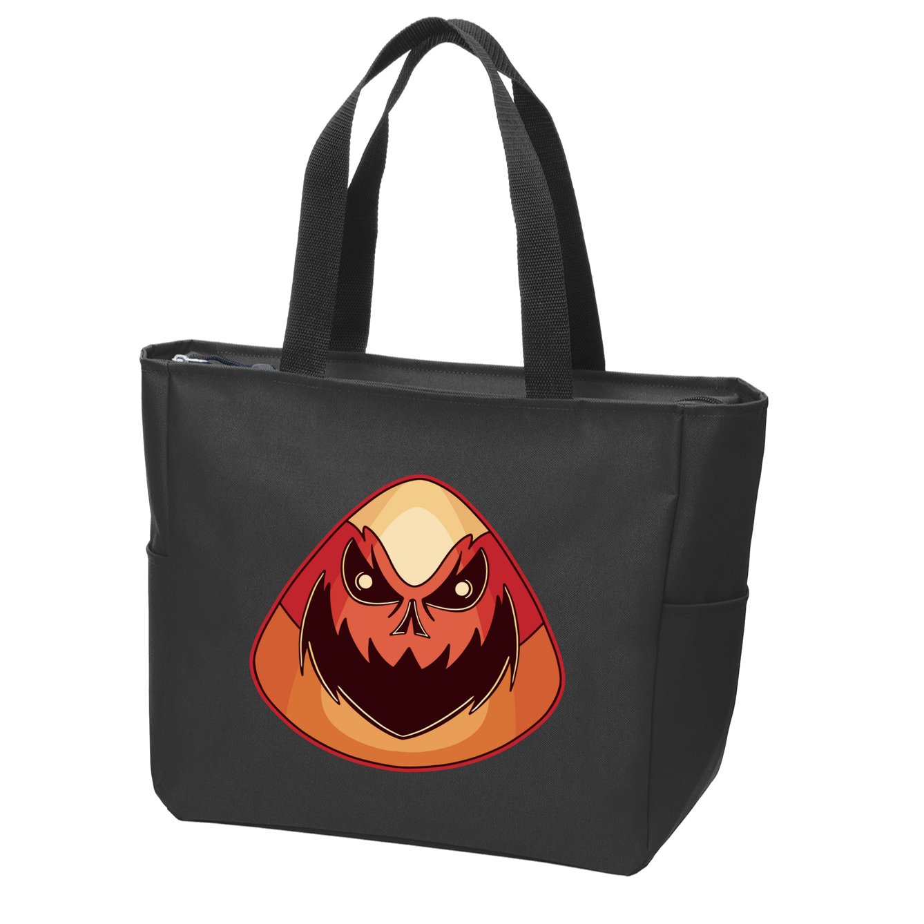 Candy Corn Monster Halloween Zip Tote Bag
