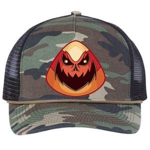 Candy Corn Monster Halloween Retro Rope Trucker Hat Cap