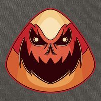 Candy Corn Monster Halloween Cotton Canvas Backpack