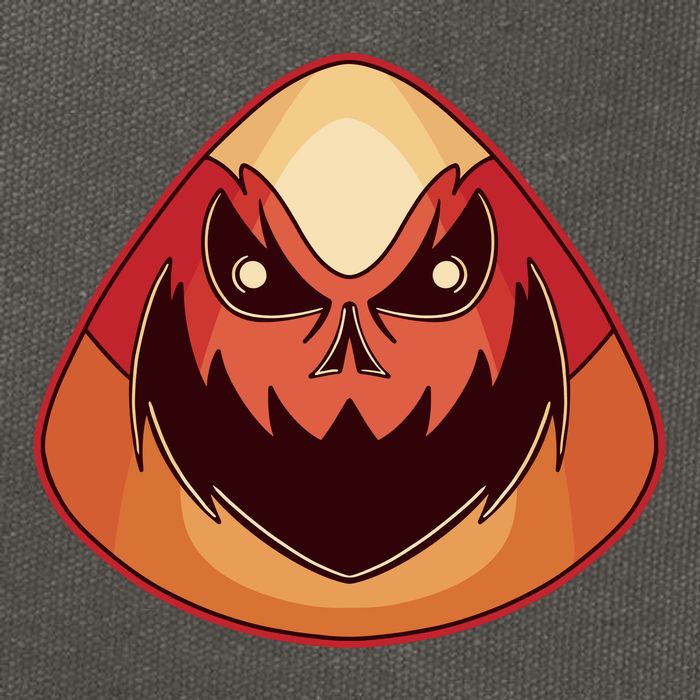 Candy Corn Monster Halloween Cotton Canvas Backpack