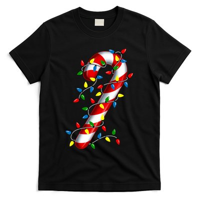 Candy Cane Merry And Bright Christmas Lights Candy Costume T-Shirt