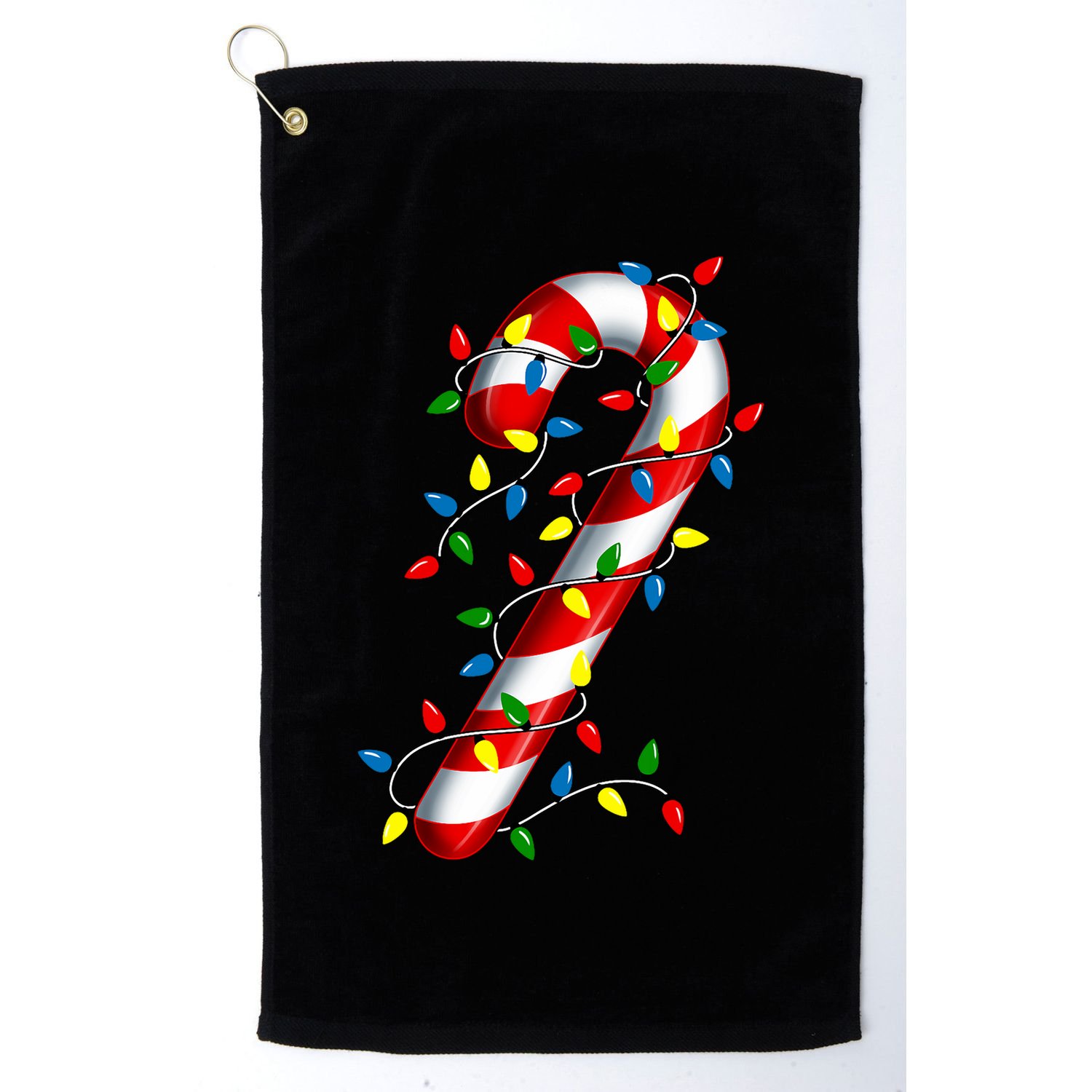 Candy Cane Merry And Bright Christmas Lights Candy Costume Golf Towel
