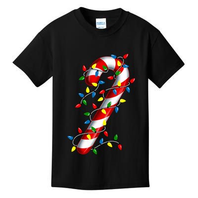 Candy Cane Merry And Bright Christmas Lights Candy Costume Kids T-Shirt