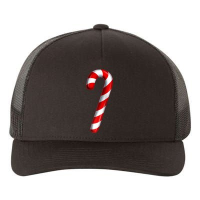 Candy Cane Merry And Bright Red And White Candy Costume Raglan Baseball Yupoong Adult 5-Panel Trucker Hat