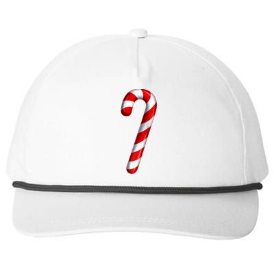 Candy Cane Merry And Bright Red And White Candy Costume Raglan Baseball Snapback Five-Panel Rope Hat