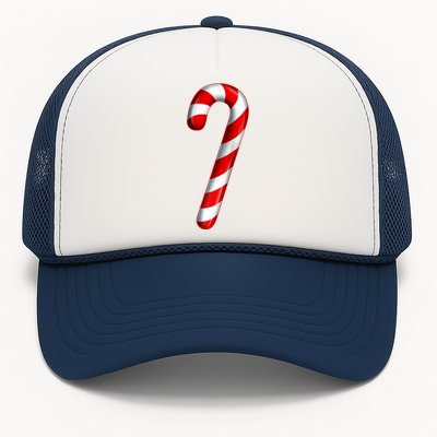 Candy Cane Merry And Bright Red And White Candy Costume Raglan Baseball Trucker Hat