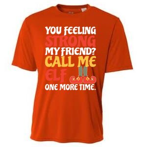 Christmas Call Me Elf One More Time Gift Cooling Performance Crew T-Shirt