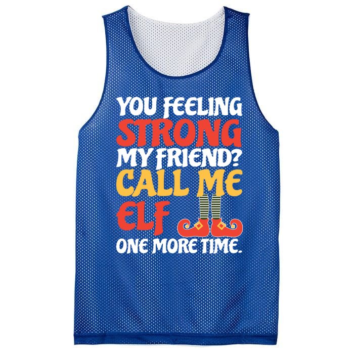 Christmas Call Me Elf One More Time Gift Mesh Reversible Basketball Jersey Tank