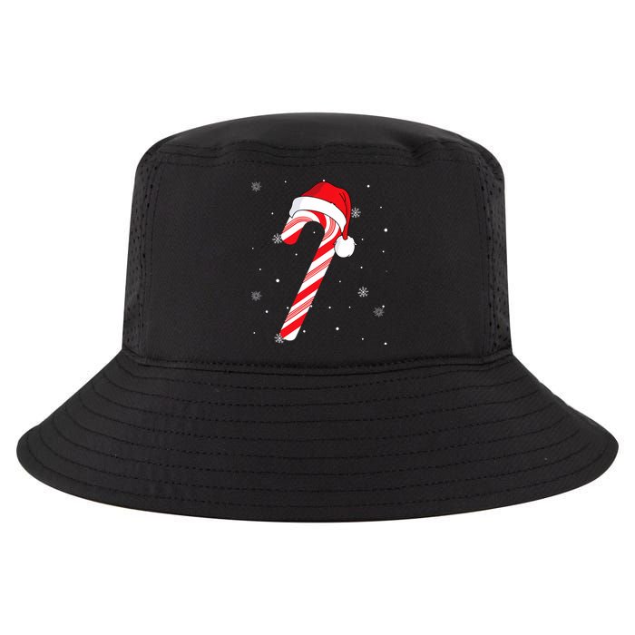 Candy Cane Merry And Bright Red And White Candy Cool Comfort Performance Bucket Hat