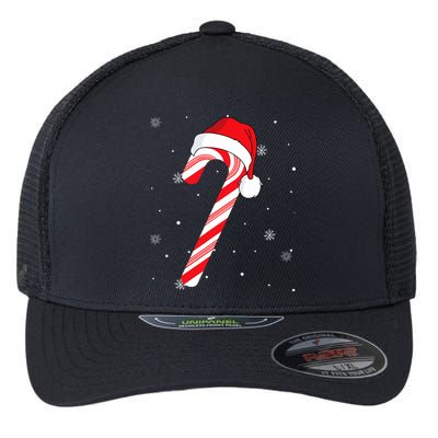Candy Cane Merry And Bright Red And White Candy Flexfit Unipanel Trucker Cap