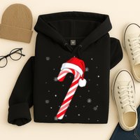 Candy Cane Merry And Bright Red And White Candy Hoodie