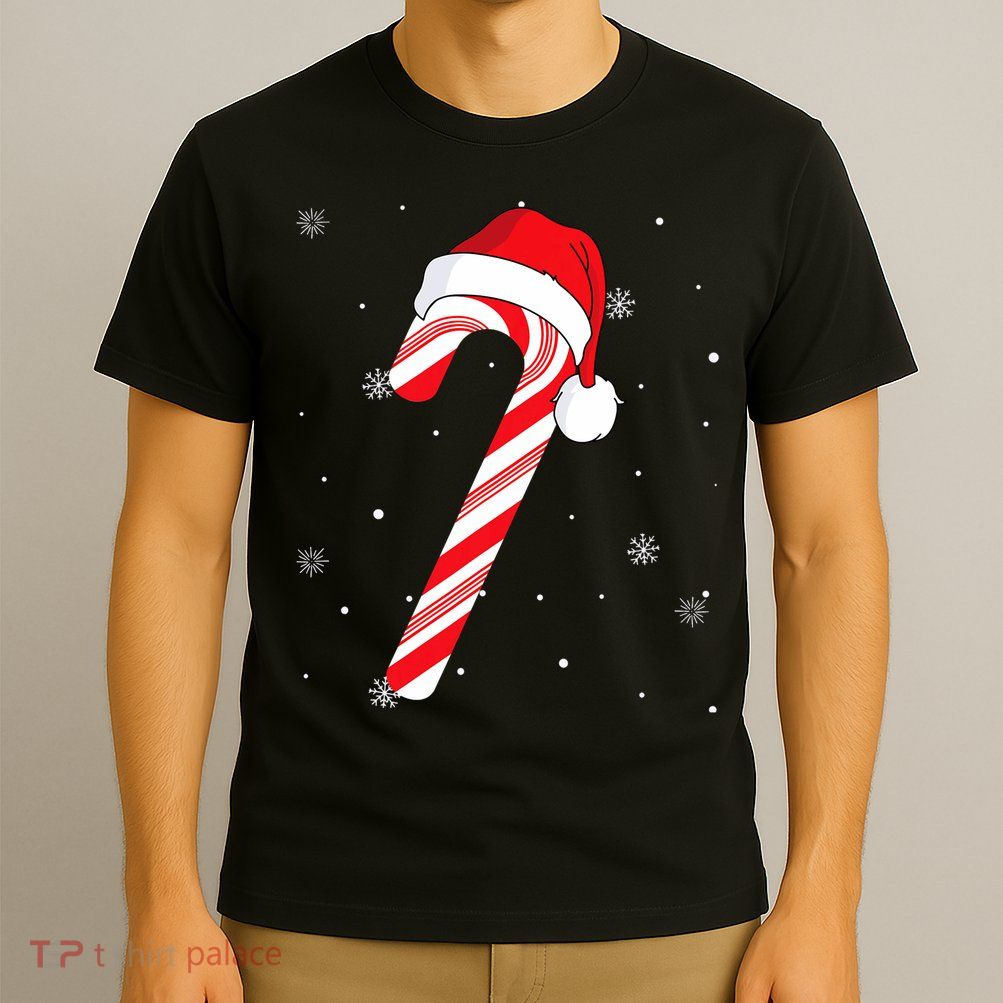 Candy Cane Merry And Bright Red And White Candy T-Shirt