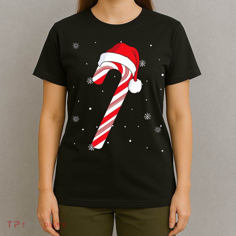 Candy Cane Merry And Bright Red And White Candy T-Shirt