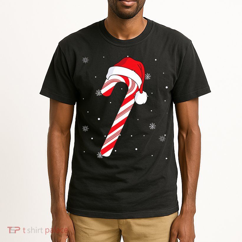Candy Cane Merry And Bright Red And White Candy Tall T-Shirt