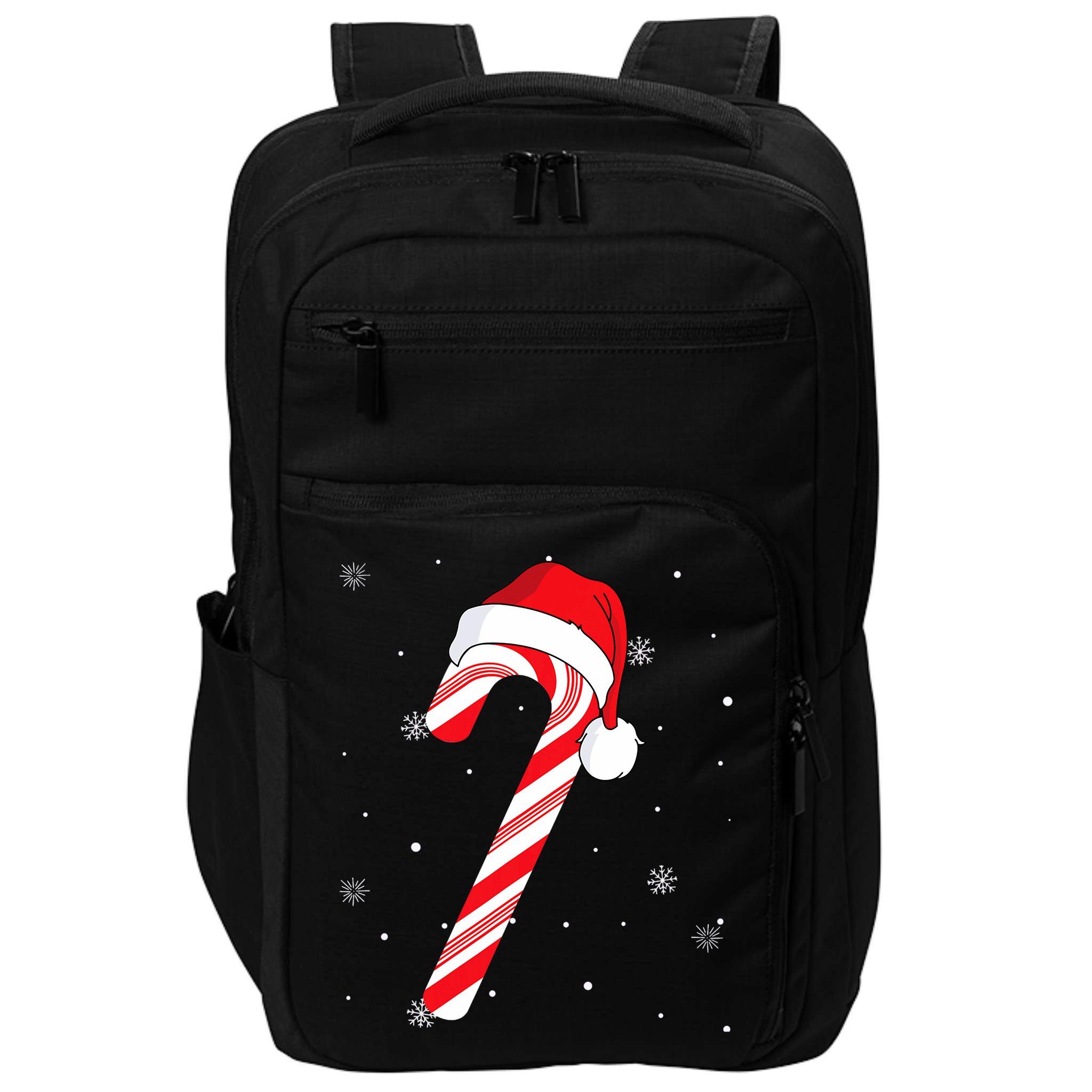 Candy Cane Merry And Bright Red And White Candy Impact Tech Backpack