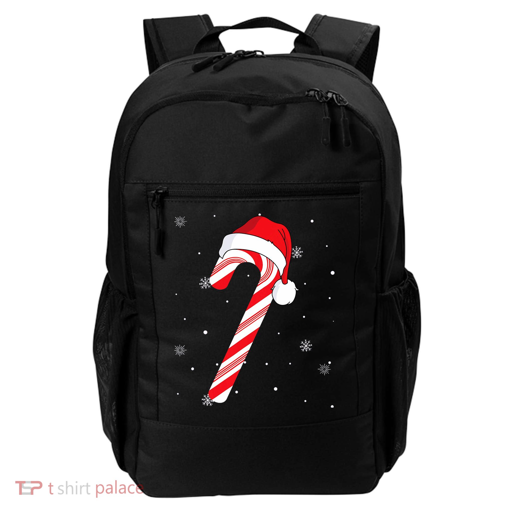 Candy Cane Merry And Bright Red And White Candy Backpack