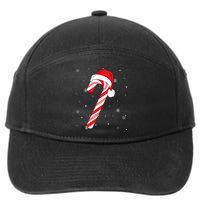Candy Cane Merry And Bright Red And White Candy 7-Panel Snapback Hat