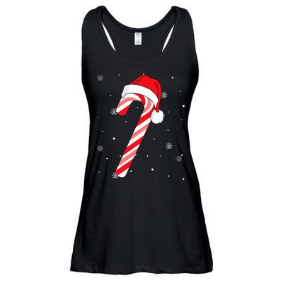 Candy Cane Merry And Bright Red And White Candy Ladies Essential Flowy Tank