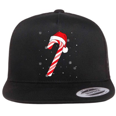 Candy Cane Merry And Bright Red And White Candy Flatbill Hat