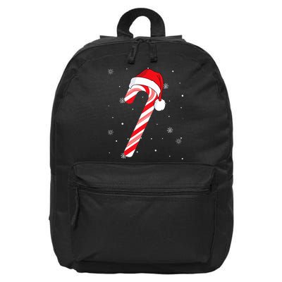 Candy Cane Merry And Bright Red And White Candy 16 in Basic Backpack