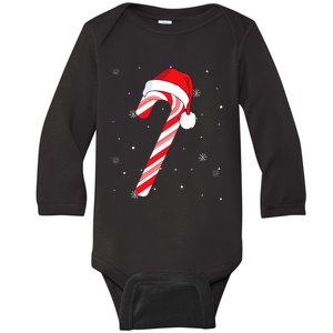 Candy Cane Merry And Bright Red And White Candy Baby Long Sleeve Bodysuit