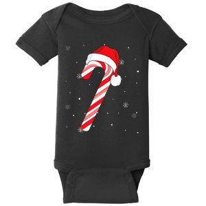 Candy Cane Merry And Bright Red And White Candy Baby Bodysuit