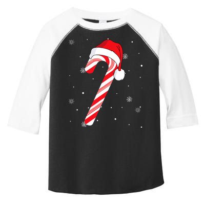 Candy Cane Merry And Bright Red And White Candy Toddler Fine Jersey T-Shirt