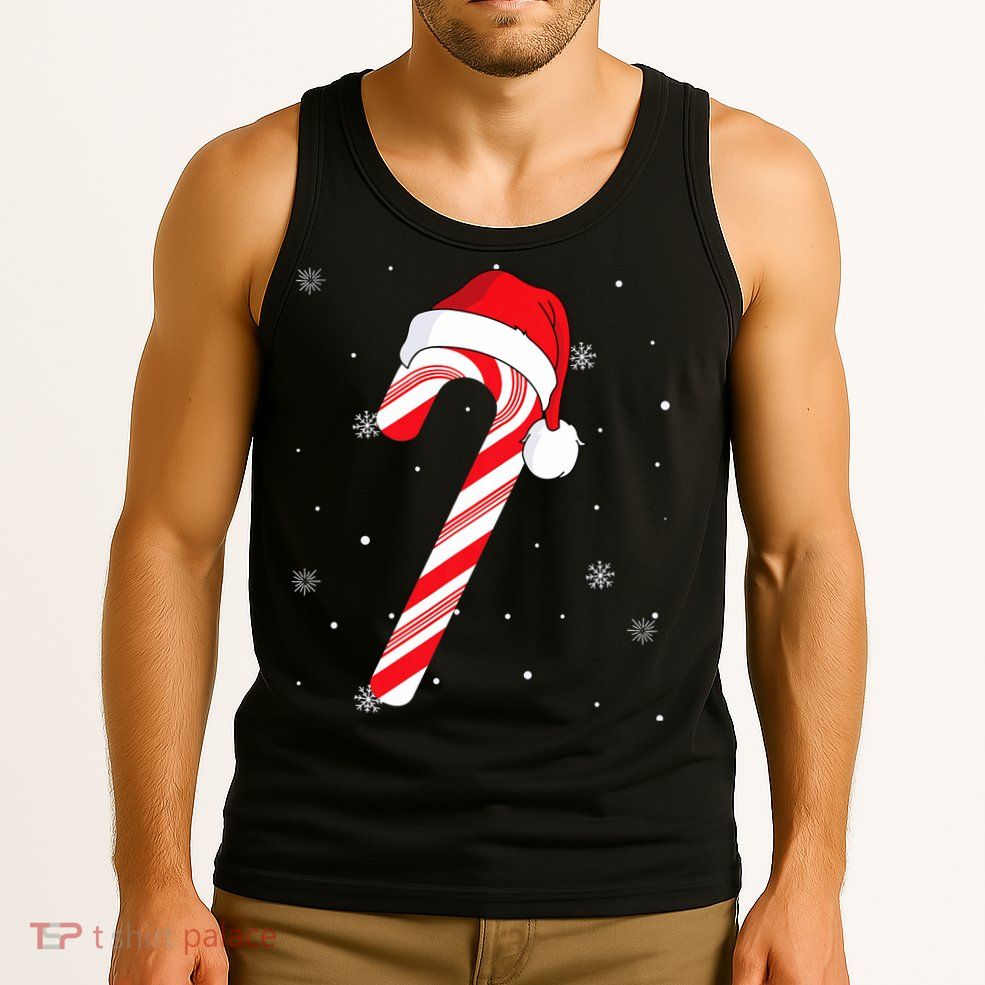 Candy Cane Merry And Bright Red And White Candy Tank Top