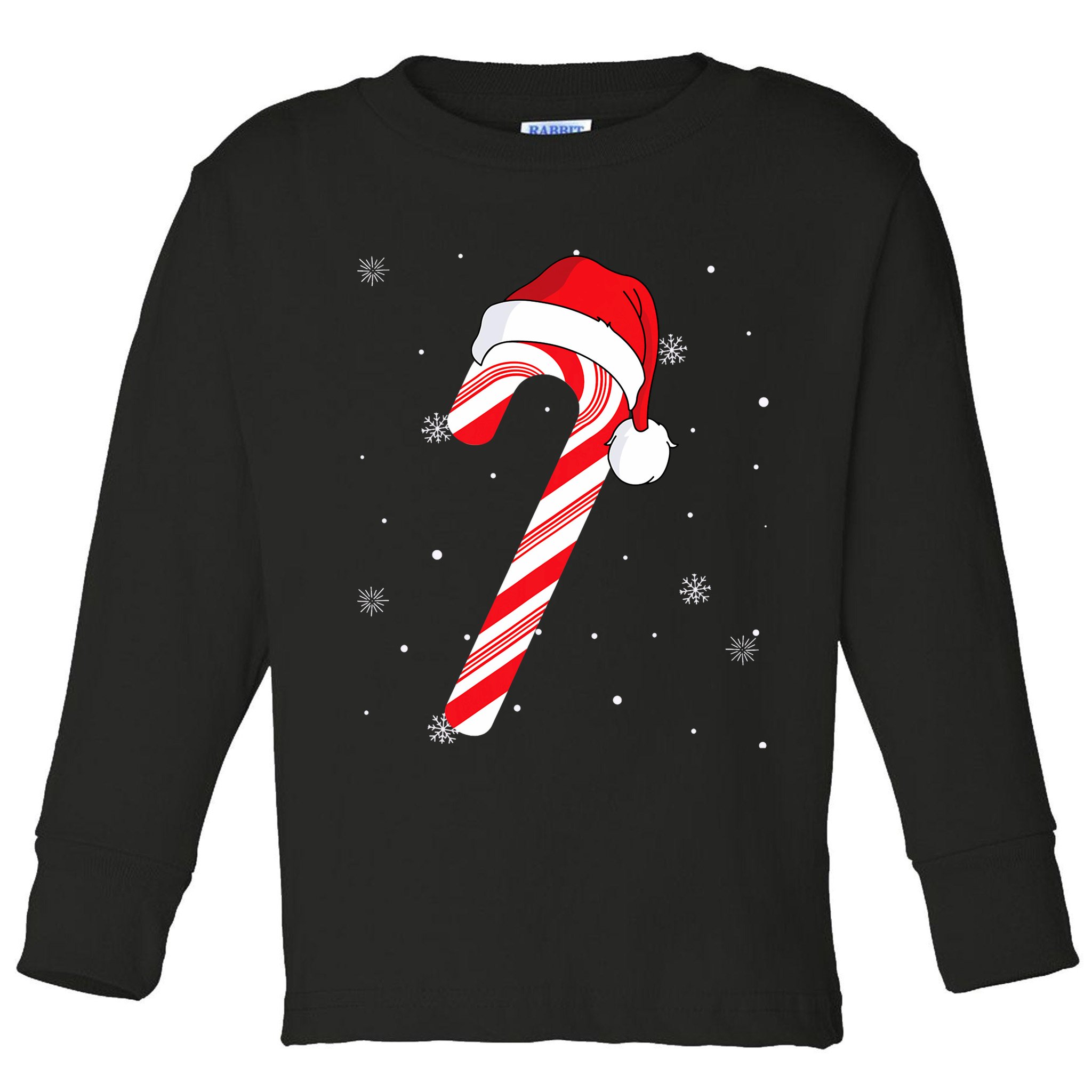 Candy Cane Merry And Bright Red And White Candy Toddler Long Sleeve Shirt