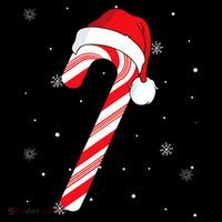 Candy Cane Merry And Bright Red And White Candy Short Acrylic Beanie