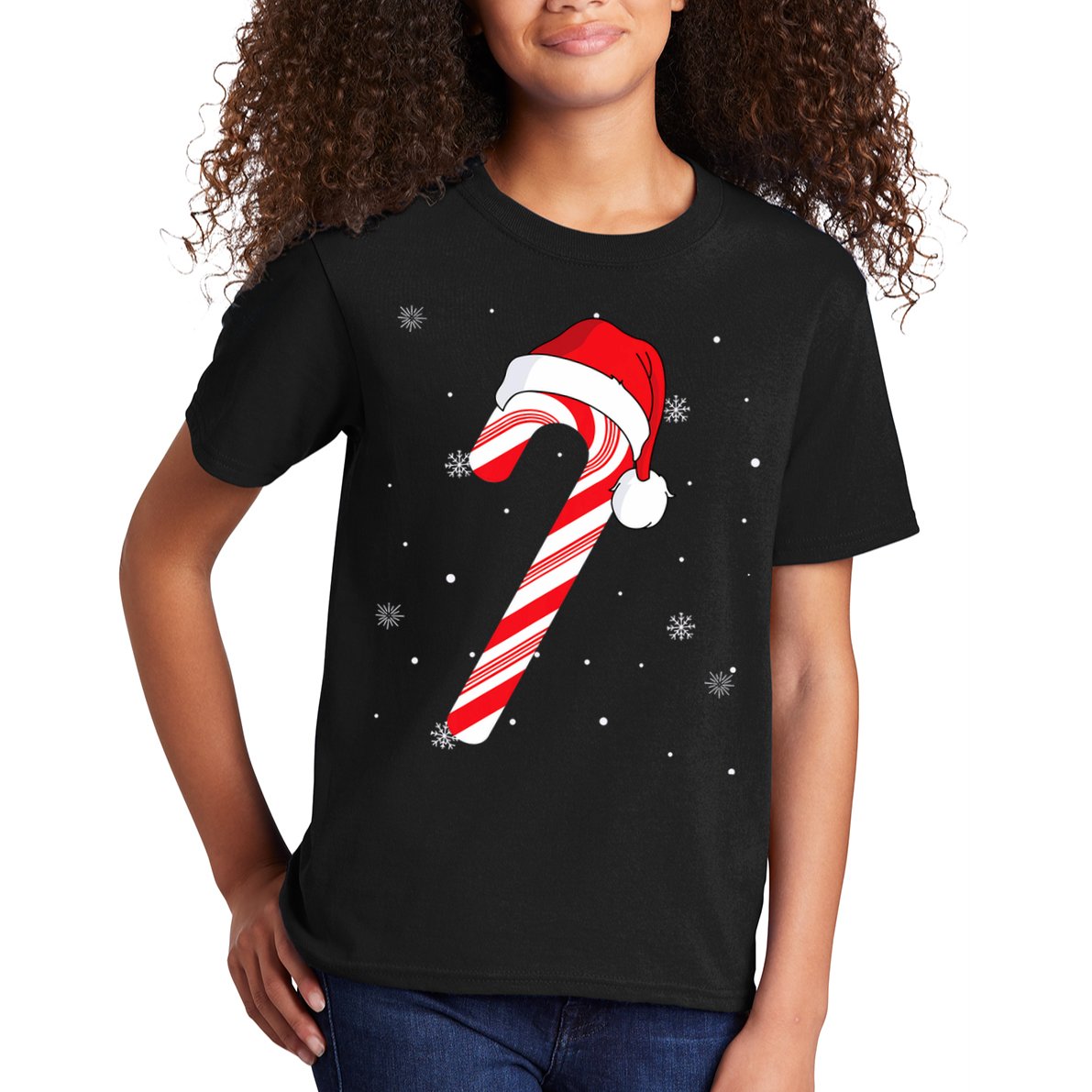 Candy Cane Merry And Bright Red And White Candy Kids T-Shirt