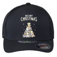 Cat Christmas Meow Christmas Flexfit Unipanel Trucker Cap